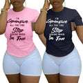 2025 Plus Size Woman Tops Fashionable  T-shirts Letter Printed Black Oversize Graphic Women Tops t Shirts