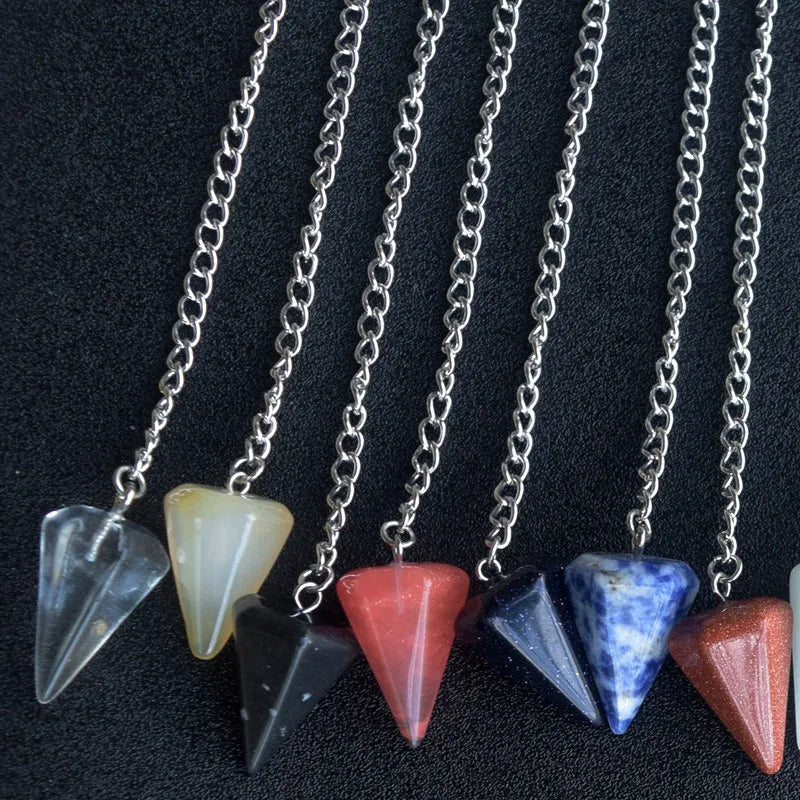 HY Gems New material Crystal Pendulum Healing Dowsing Chakra Reiki Pendant for decoration