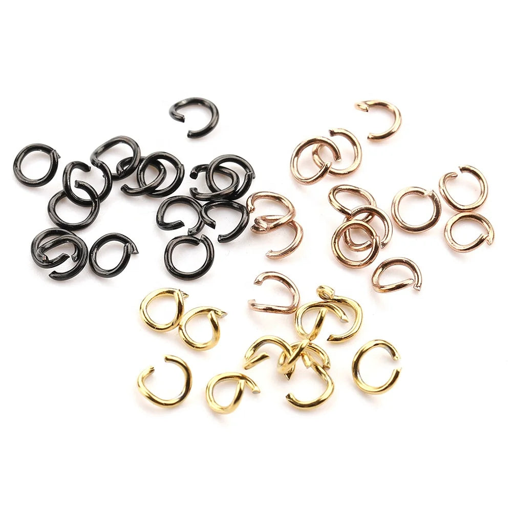 Stainless Steel Jump Rings for Jewelry Making-C-Ring Holder Silver/Gold/Rose Gold/Black Colors for Necklace or Bracelet