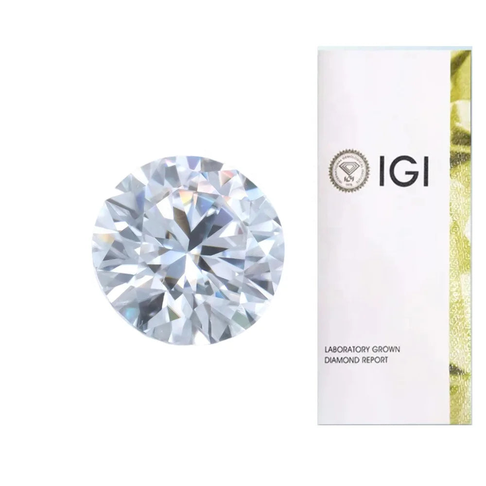 Zuanfa Jewelry Wholesale GIL-American Certificate 0.5ct 0.8 Ct 1ct Lab Grown Diamond  HPHT Diamond D Color VVS Diamond