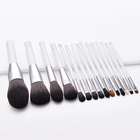 Wholesale 15 Pcs/set White Professional Luxury Travel Makeup Brush Set Custom logo Make up Brush Sets Tool Foundation Brush