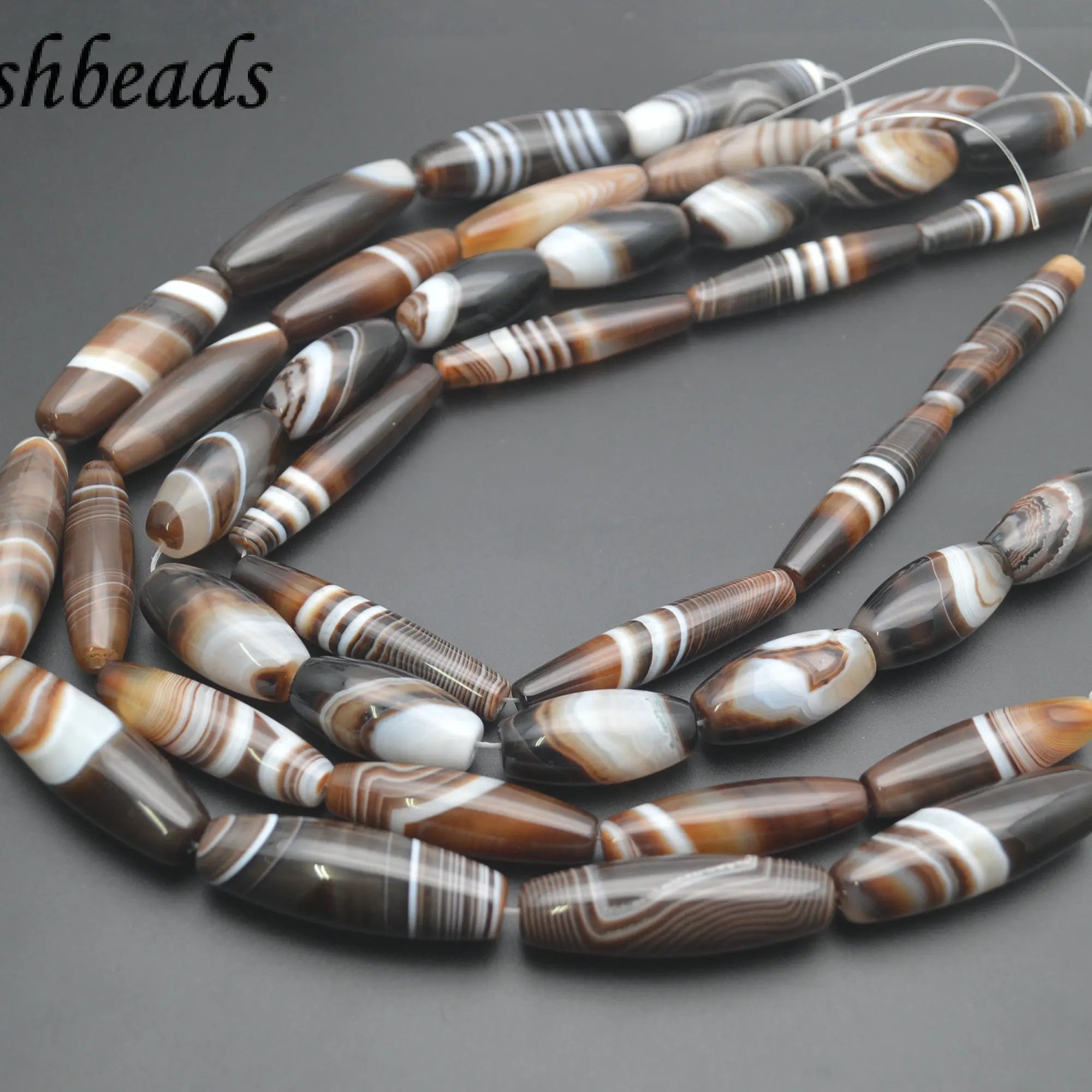 Wholesale Good Quality Natural DZI Beads Trendy Drum Barrel Shape Loose Beads for Jewelry Women Men Necklace Bracelet Making
