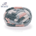 Bojay Factory Wholesale 250g 26 Yards 100% Polyester Chunky Chenille Yarn for Arm Knitting Blanket