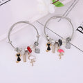 2024 New DesignLatest Design Jewelry Heart and Lock Charm Bracelet Rhinestone Bracelet