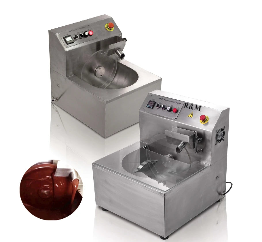 Automatic Small Scale 15kg10kg 8kg 5kg Chocolate Enronbing Temperting Temering Tempering Making Machine Coating  Production Line