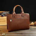 Waterproof Designer Promotional Lawyers Casual Brown Women 17 Inch Leather Laptop Bag