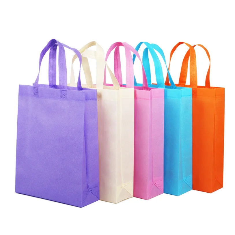 Custom Cotton Canvas Striped Reusable Waterproof Tote Shopping Bag with Heat Sealed Closure