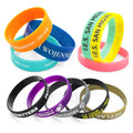 Custom Engraved Text Logo Glowing Bracelet En Silicone Wristbands Flag Custom Rubber Wrist Band Bracelet for Engraving