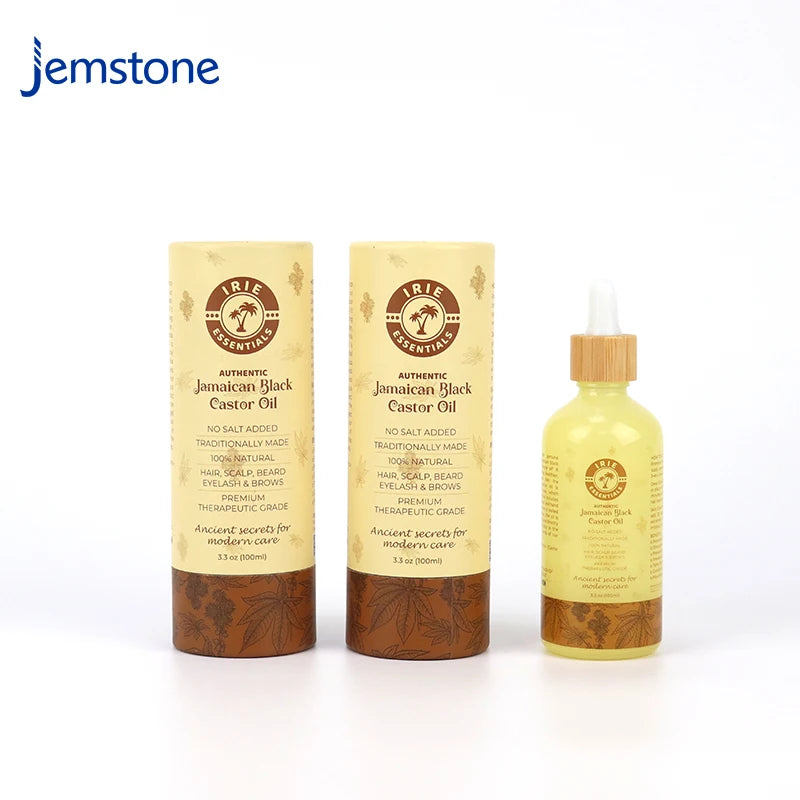 Custom Printed Eco Perfume Essential Oil Bottle Kraft Cardboard Cylinder Packaging Cosmetic Skincare Paper Tube Packaging