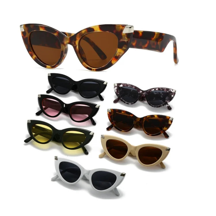 Fashion Retro Eyewear Shades Outdoor Sun Glasses 2025 Small Frame Cat Eye Sunglasses Gafas De Sol
