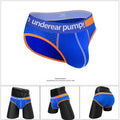 MP5117 Men's Breathable Mesh Ice Silk Boxer Briefs Classic Fashion  with Color Block Sexy Underpants