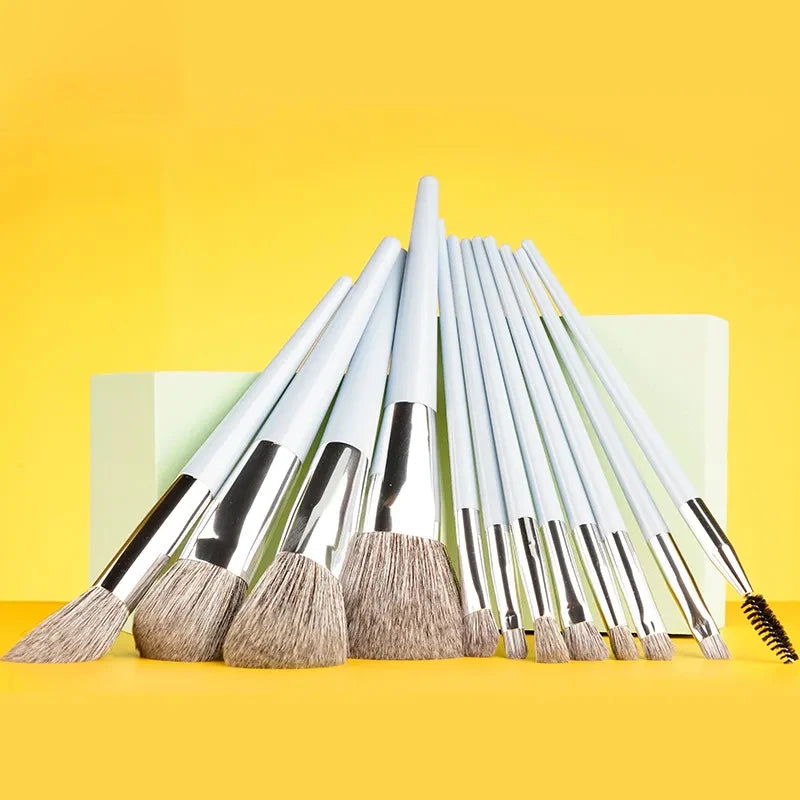 LOW Moq Vegan Corn Silk Dry Sisal Bristle Ergonomic Hair Acrylic Vegan Makeup Brushes Set Free logo Private Label Kit