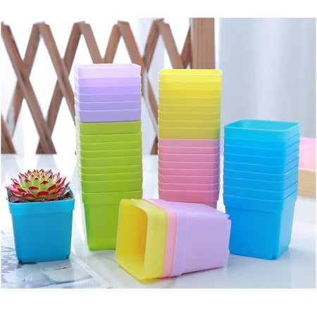 Garden Supplies Square Plants Nursery Pot Black Plastic Plant Seedling Pots Flower Pots Nursery Transplanting Planter Container