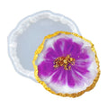DM742 Drusy Coaster Resin Mold Geode Epoxy Cup Mats Fruit Tray Silicon Crafts for DIY Home Decoration Casting