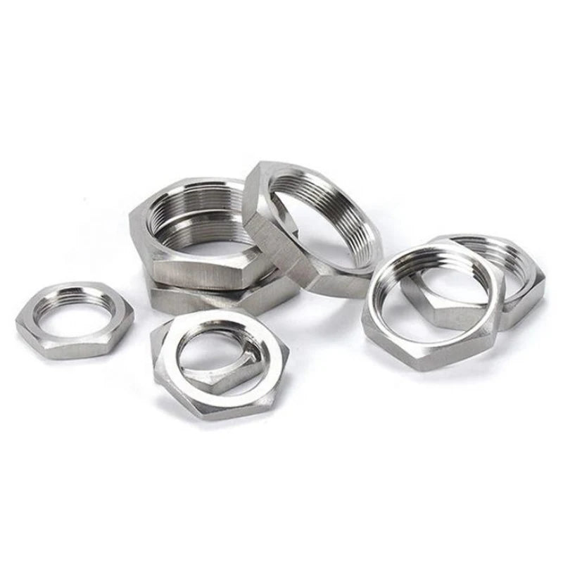 Stainless Steel Carbon Steel Inch M6 M8 M10 M20 M7 2mm Panel Hexagon Hex Nuts M6 3.5mm Jack Thin 9/16-18 Panel Jam Nut