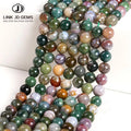 JD Wholesale 4/6/8/10/12mm Smooth Loose Spacer Ocean Beads Natural Round Common India Agate Beads for Jewelry Making