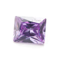 Ready to Ship 200 Pcs Precious Gemstone Rectangle Shape Lavender Cubic Zirconia Stones for Custom Jewelry
