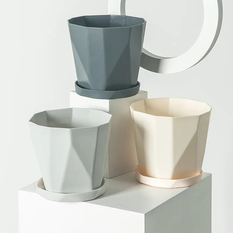 Plastic Fancy Indoor Flowerpot Plastic Planter for Home Garden Decoration Plastic Flowerpot for Plant