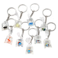 Transparent Resin PVC Fish Pendant Keychain Cute Soft Toy for Children's Day with UV Printing Pouch