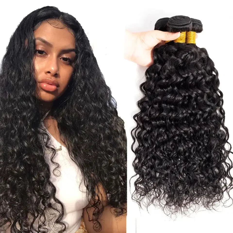 Water Wave Bundles Human Hair Vendors Factory Wholesale Price Peruvian Wavy Human Hair Extensions Double Weft Hair Weave Bundles