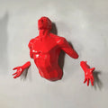 Modern Indoor Decorative Color Wall Hanging Modern 3D Matteo Pugliese Bronze Man Bust Sculpture for Wall Decoration