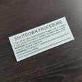 Custom Industrial Hang Tag for Wire Valve TrafoLyte Electrical Plastic Labeling Shrink Self-Adhesive Barcode Laser Engraved Tag