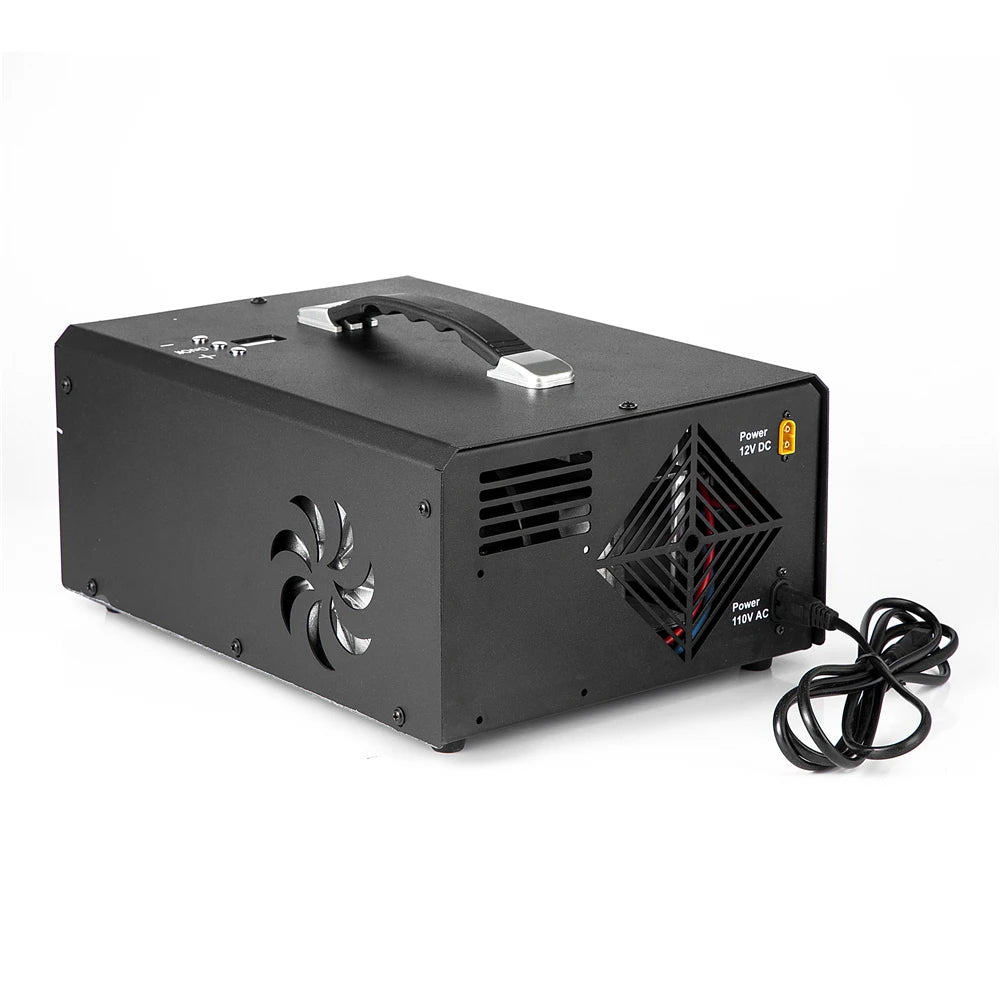 12V Portable 300 Bar Electric Auto Stop Pump Pcp Air Compressor 4500psi With Built-in Power Supply