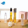 Fancy Luxury Wholesale Round 8ml 9ml 10ml Mini Empty Clear Spray Bottle Glass Perfume Sample Atomizer Tester Oil Packaging