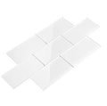Wholesale Modern Super White Indoor Subway Mosaic Tile Glossy Surface Strip Crystal Glass Wall Tile Home Shower Bathroom