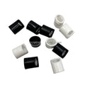 One Time Use Black White Barrel Locking Clasp Plastic Slide Buckle Lock for Party Event Bracelets Wristband Lock