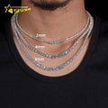 Hot Selling Hip Hop Prong Setting D Color 2mm 3mm 4mm Gradual Moissanite Tennis Chain Necklace for Women