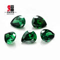 Baifu Green Emerald Pear CZ Stones 3A Cut Loose Cubic Zirconia