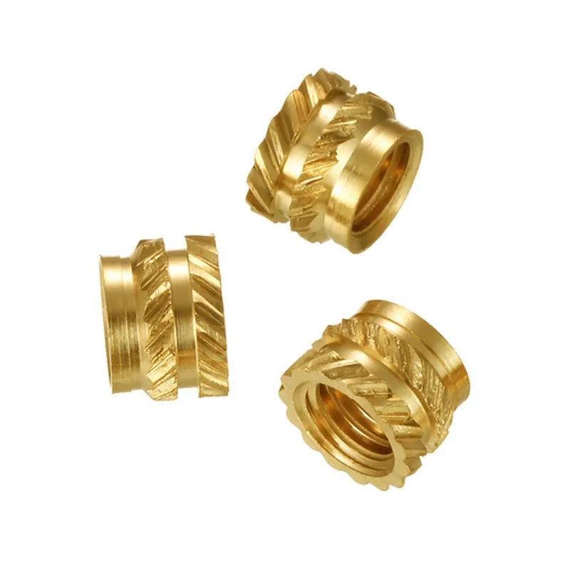 Manufacture Customized Injection Molded Brass Insert Thread Knurled Inserts Nuts Brass Nuts for Injection Molding & 3D Printing