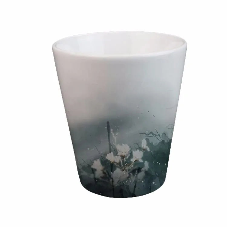 SIXFAR Premium 12oz Cone-Shaped Sublimation Ceramic Flower Pot for Personalized Customizable Sublimation Flower Pot