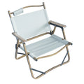 Low Seat Foldable Chair Armrest Beach Chair Portable Wood Grain Aluminum Lightweight Camping Folding Outdoor Fishing Chair