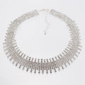 Luxury Gold Plated Necklace Chunky Full Pave Diamond Rhinestone Tassel Long Chain Chokers Vintage Style for Party or Gift
