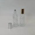 Factory Aluminum Alloy Cap Clear Color Glass Screen Printed Shape Roll-On Essential Oil Bottle 10ml Volume Skin Care Serum