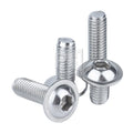 ISO7380.2 M3 M4 M5 M6 304 Stainless Steel Half Round Button Flange Head With Washer Inner Hex Socket Allen Screws Bolt