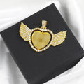 Double Side Swift 25mm Angel Wing Cabochons Hiphop Jewelry Making DIY Craft Picture Frame Pendant Mainly Made Alloy for Children