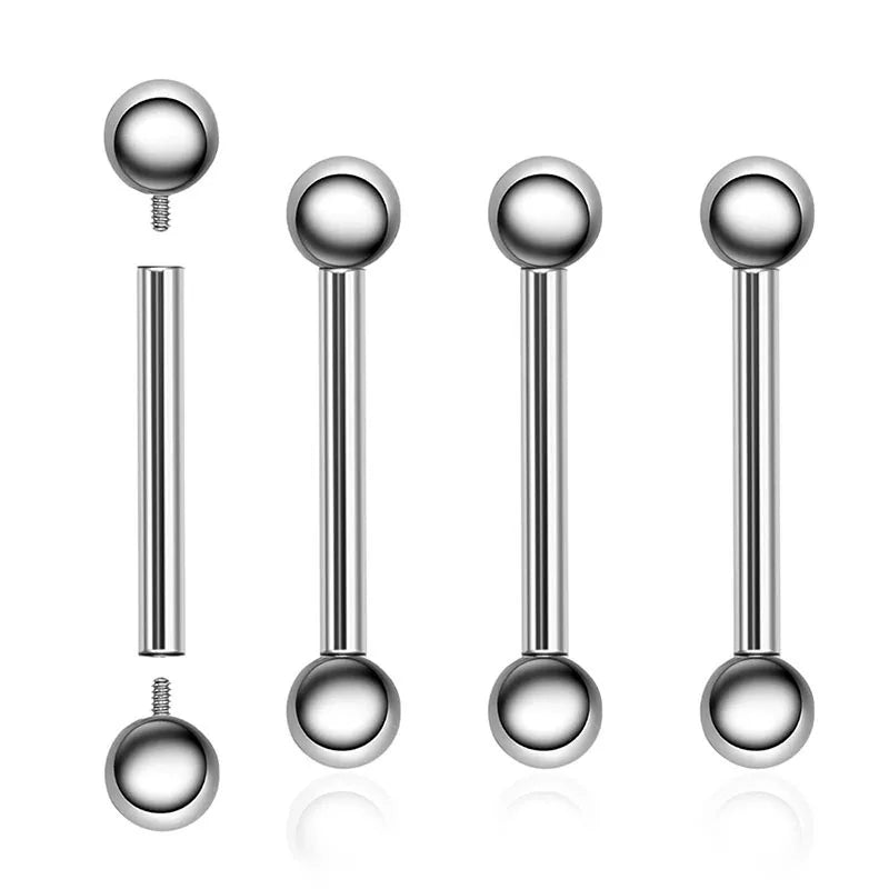 Gaby G23 Titanium Piercing Tongue Nipple Ring Crystal Internal Threaded Cartilage Earrings Ear Studs Body Jewelry