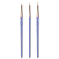 3pcs Professional Nail Art Carved Nail Art Liner Purple Handle 3D Painting Brush Pen Beauty Uv Gel Brush Manicure Tools