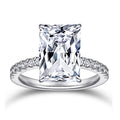 OAHLAN 4.25Ct 925 Sterling Silver Promise Ring Radiant Cut Cubic Zircon Women Wedding Promise Engagement Ring Wholesale