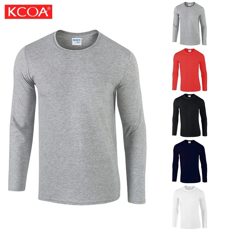 Premium Unisex 180Gsm Oversize Long Sleeve T-Shirt for Men Custom Design 100% Cotton Full Sleeve Long Sleeve T Shirt