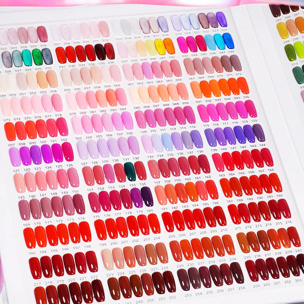 Professional High-End Acrylic Nail Sample Display Card  528 Color Nail Oil Gel Chart for Nail Polishing Tools & Book