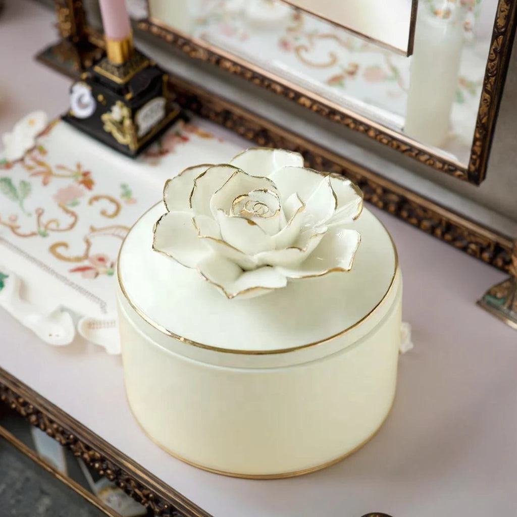 Ceramic Box with Handmade Flower Jar