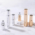 Cosmetic Serum Packaging Coated Glass Perfume Roller Bottles Essential Oil 5ml Roll on Bottle 10ml Gold Cap
