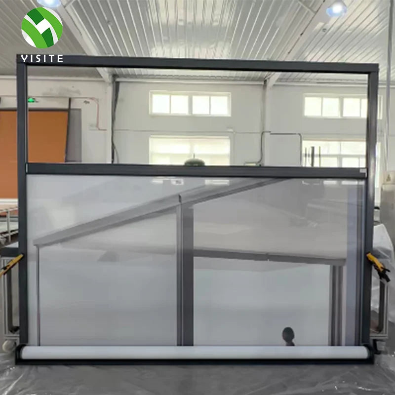 Electric Inverted Curtains Windproof Roller Blinds Light Filtering Privacy Ziptrack Motorized Plain Technique Customizable Size