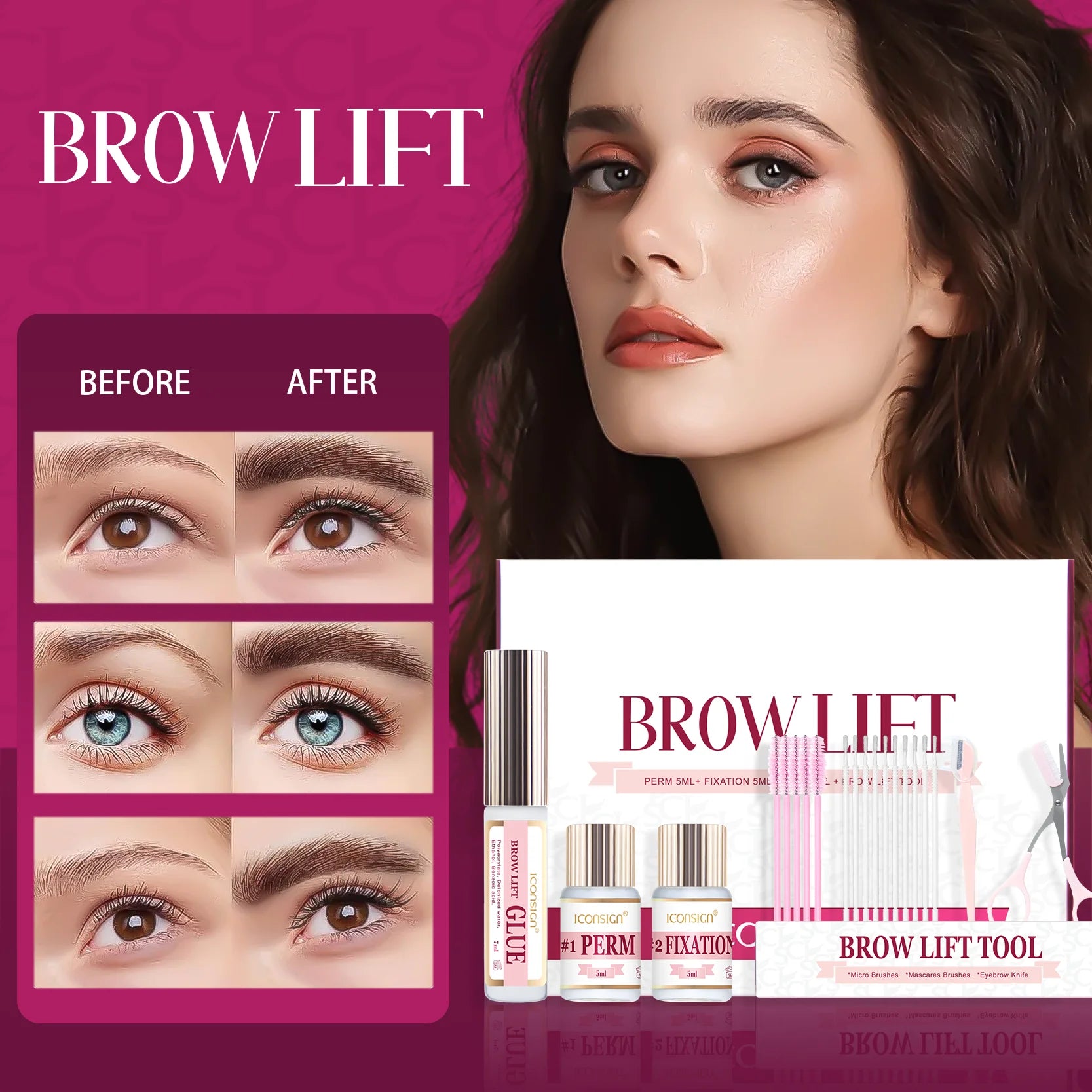 OEM Custom Vegan Keratin Lifting Brow Lash Lamination Eyelash Eyebrow Lift Perm Lash Brow Lift Professional Private Label
