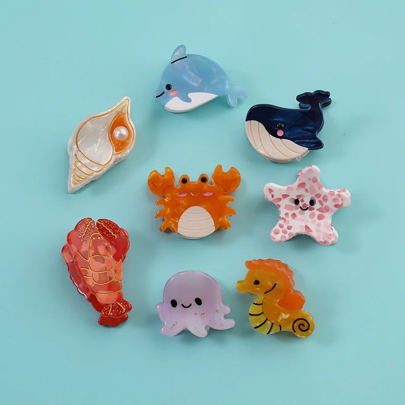 Midairy New Arrival Starfish Various Sealife Acetate Hair Claw Clips 5066-5073