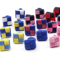 Silk Knots Cufflinks for Men Suits Handmade Elastic Square Cuff Links Button Shirt Wedding Gift Party